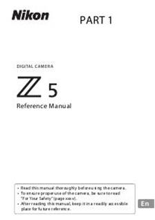Nikon Z 5 manual. Camera Instructions.